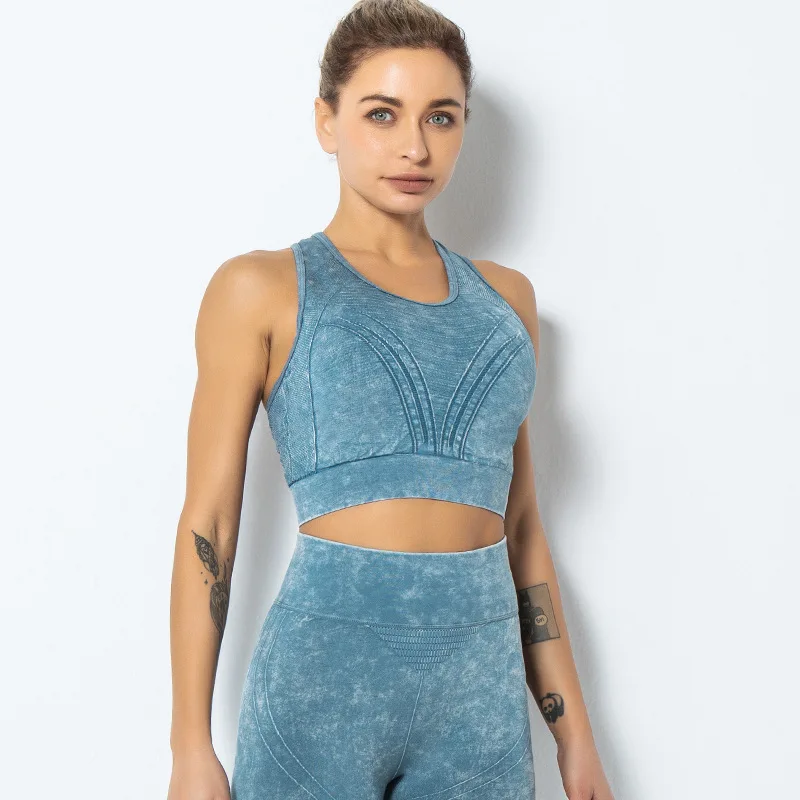 

Бесшовный вязаный женский спортивный бюстгальтер, Высокоэластичный облегающий Быстросохнущий жилет для йоги, сексуальный дышащий ударопрочный тренировочный бюстгальтер с Y-образной спиной