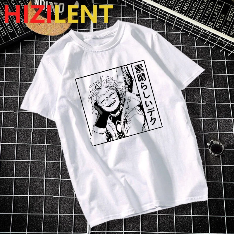 My hero Академии аниме harajuku для мужчин футболка Орел манга японский уличная мода в