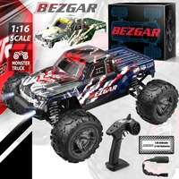 bezgar hm161 hobby rc car 116 all terrain 40kmh off road 4wd remote control monster truck crawler with battery for kids adults