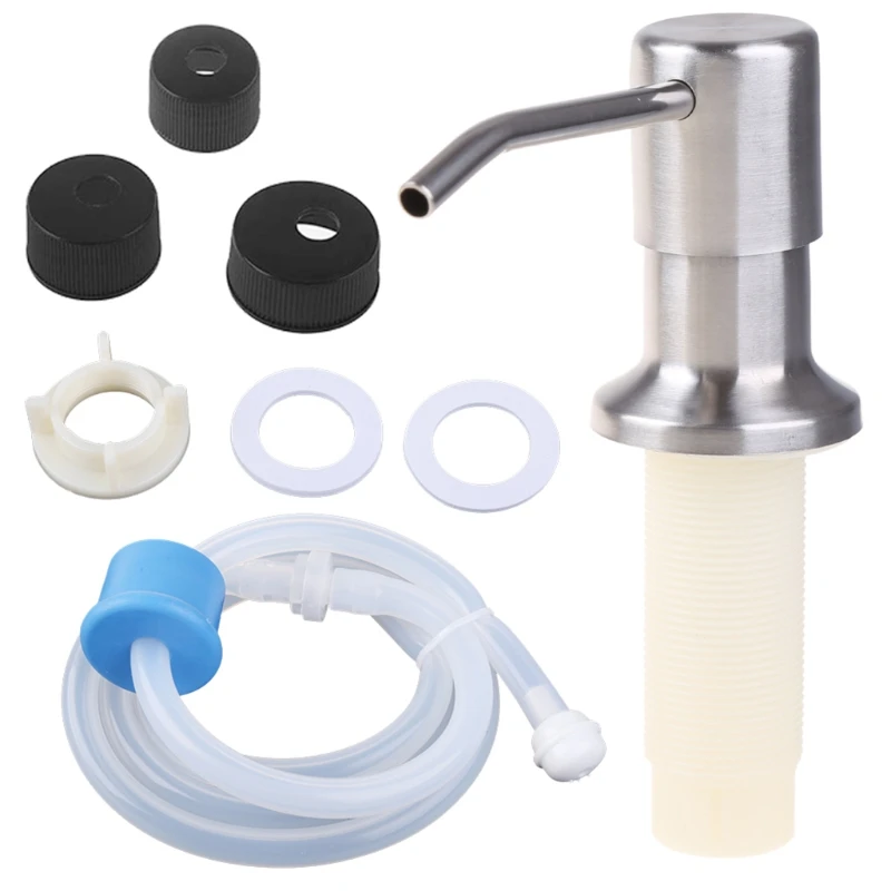 

Набор для дозатора мыла с удлинительной трубкой, дозатор из нержавеющей стали для раковины и ванной комнаты/кухни с полипропиленовыми шари...