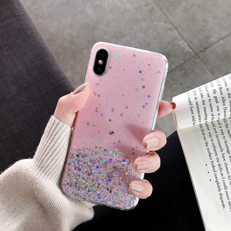 Чехол для Vivo Z5X Z1 Pro V15 V9 V7 плюс V11 V11i V5 S1 Y91 Y95 Y93 Y97 Y83 Y69 Y53 Y71 Y85 Y81 Y67 Y66 Y55 Y69 блестящий чехол - Цвет: Pink