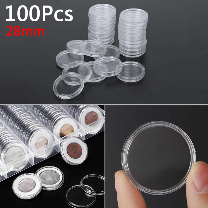 Монета капсула ящик для хранения прозрачные капсулы контейнеры Коробки защитный