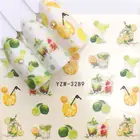 Наклейки для ногтей, лимон, фруктовый сок, водные слайдеры, декор для маникюра, акварельные аксессуары для дизайна ногтей недорогие наклейки на ногти