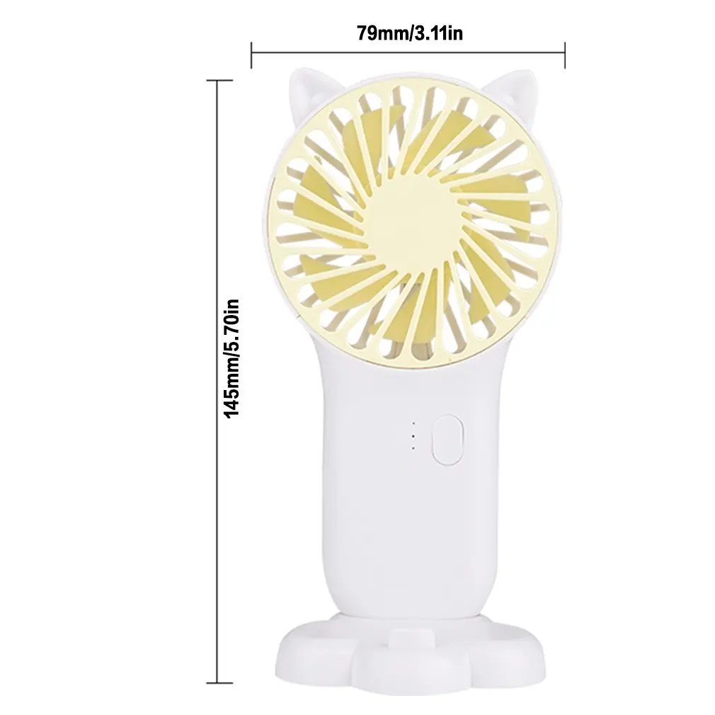 

Handheld Fan Portable 800mah Rechargeable Fan 3 Speed Setting USB Charging For Home Office Travel And Outdoor
