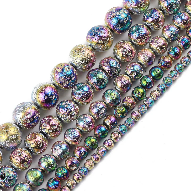 Натуральные разноцветные бриллиантовые круглые бусины с отверстиями аксессуары