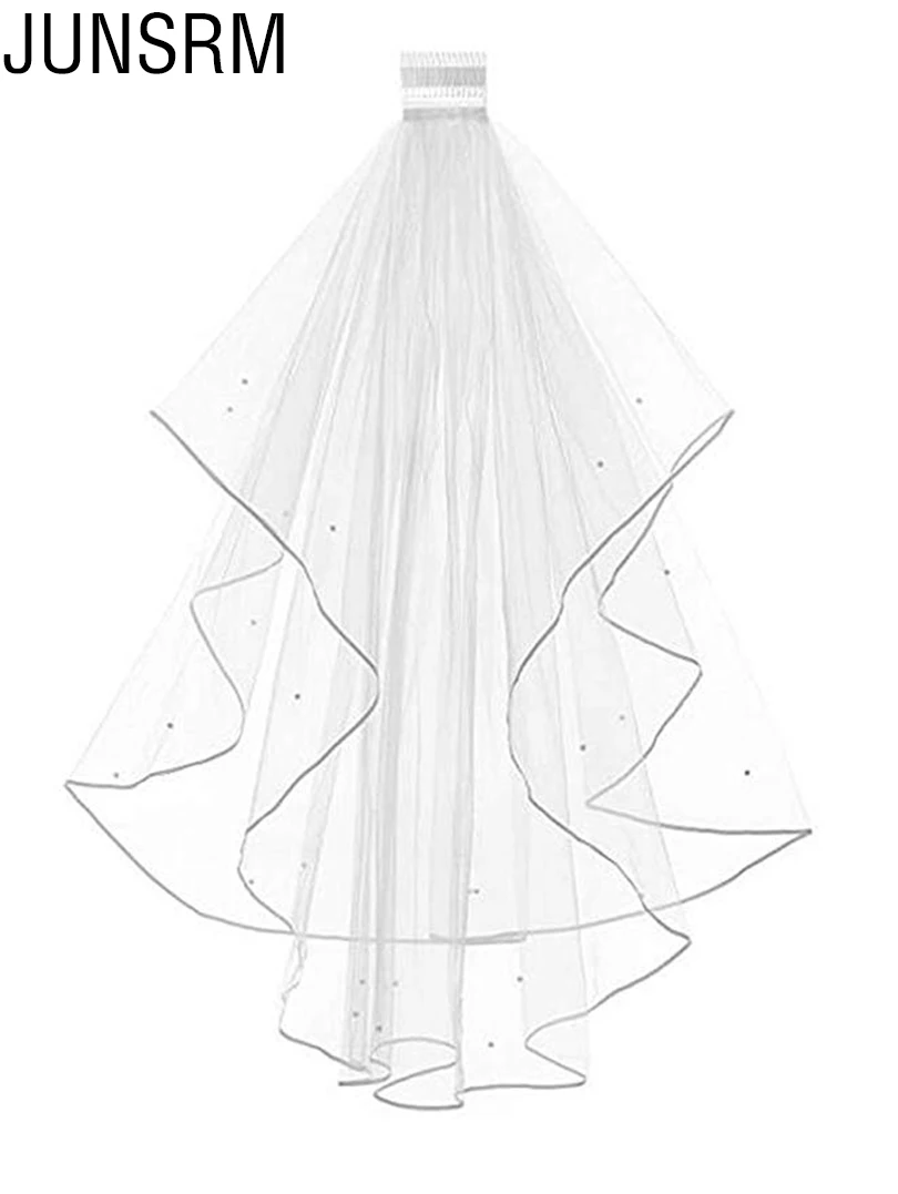 Женская 2-уровневая короткая свадебная фата с гребнем | Свадьбы и торжества