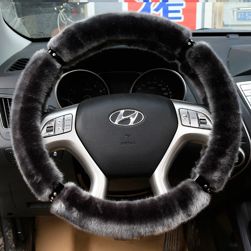 Длинный плюшевый зимний телефон теплый пушистый чехол на Автомобильное рулевое