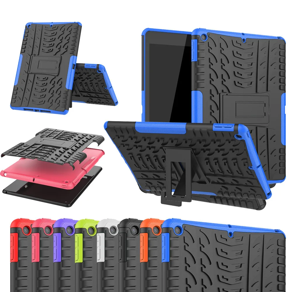Для iPad 10 2 7 го поколения 2019 PC + Силиконовая двухслойная подставка Прочный 3D чехол