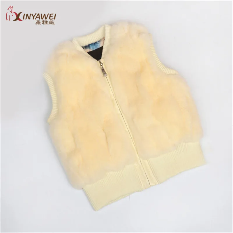 100% натуральный мех кролика жилет/верхняя одежда жилет/жилеты для мальчиков и