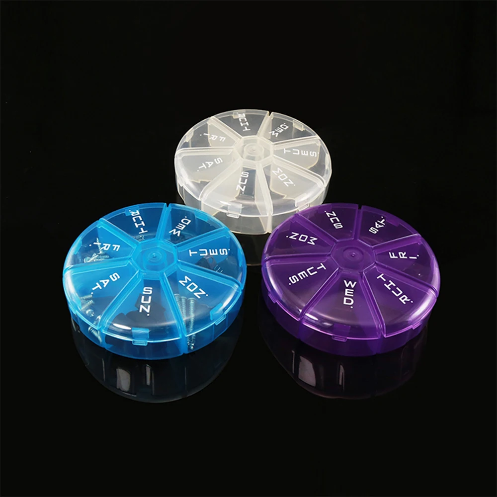 1pc 7 days weekly pill storage box medicine box holder container portable ransparent mobile phone mainboard ic parts storage box free global shipping