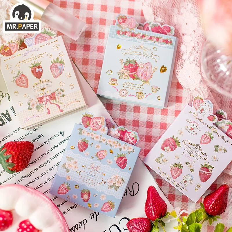 Mr.Paper 120 шт./компл. 4 вида конструкций в стиле Ins серии Sweet Berry Farm наклейки для заметок