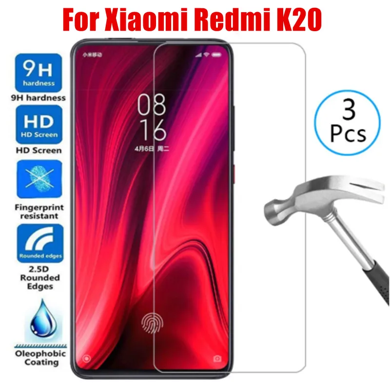3 предмета в комплекте с уровнем твердости 9H Защитная пленка для экрана Xiaomi redmi k20 K