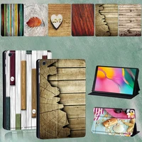 for samsung galaxy tab a 8 0 inch 2019 sm t290 sm t295 anti fall wood grain series pattern tablet protective case pen