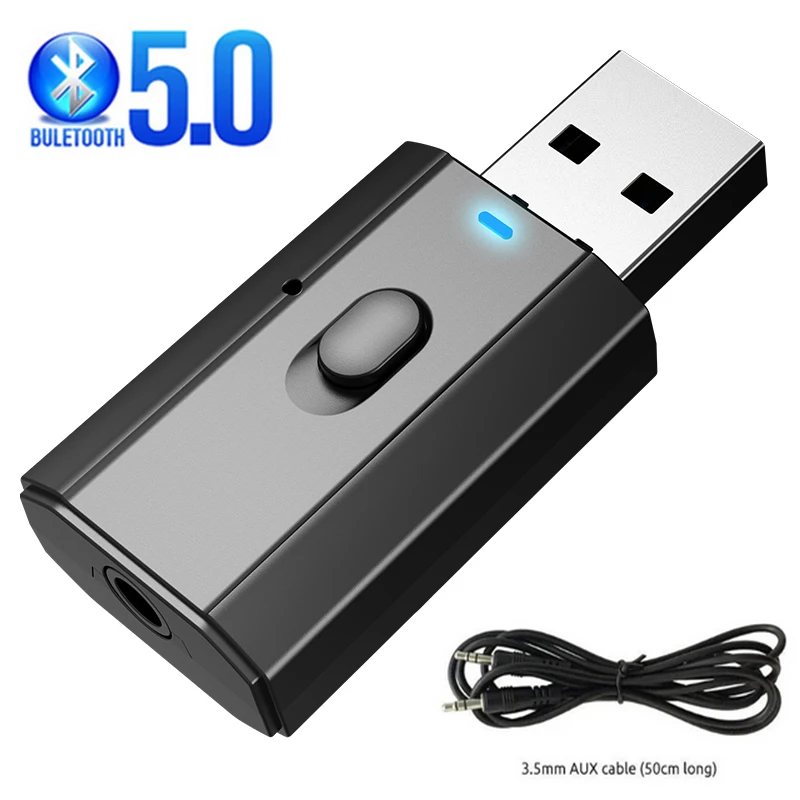 Беспроводной Bluetooth-адаптер 5 0 USB-передатчик музыкальный аудиоприемник для ПК ТВ