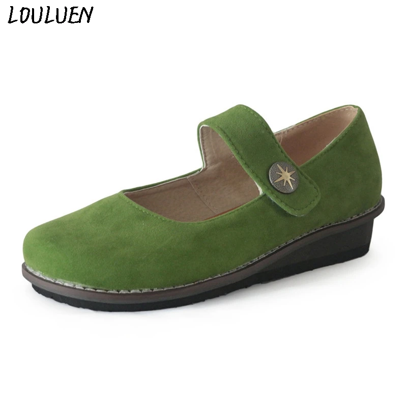 LOULUEN 2019 сандалии обувь женские удобные низкие heele ремешок с пряжкой легкие