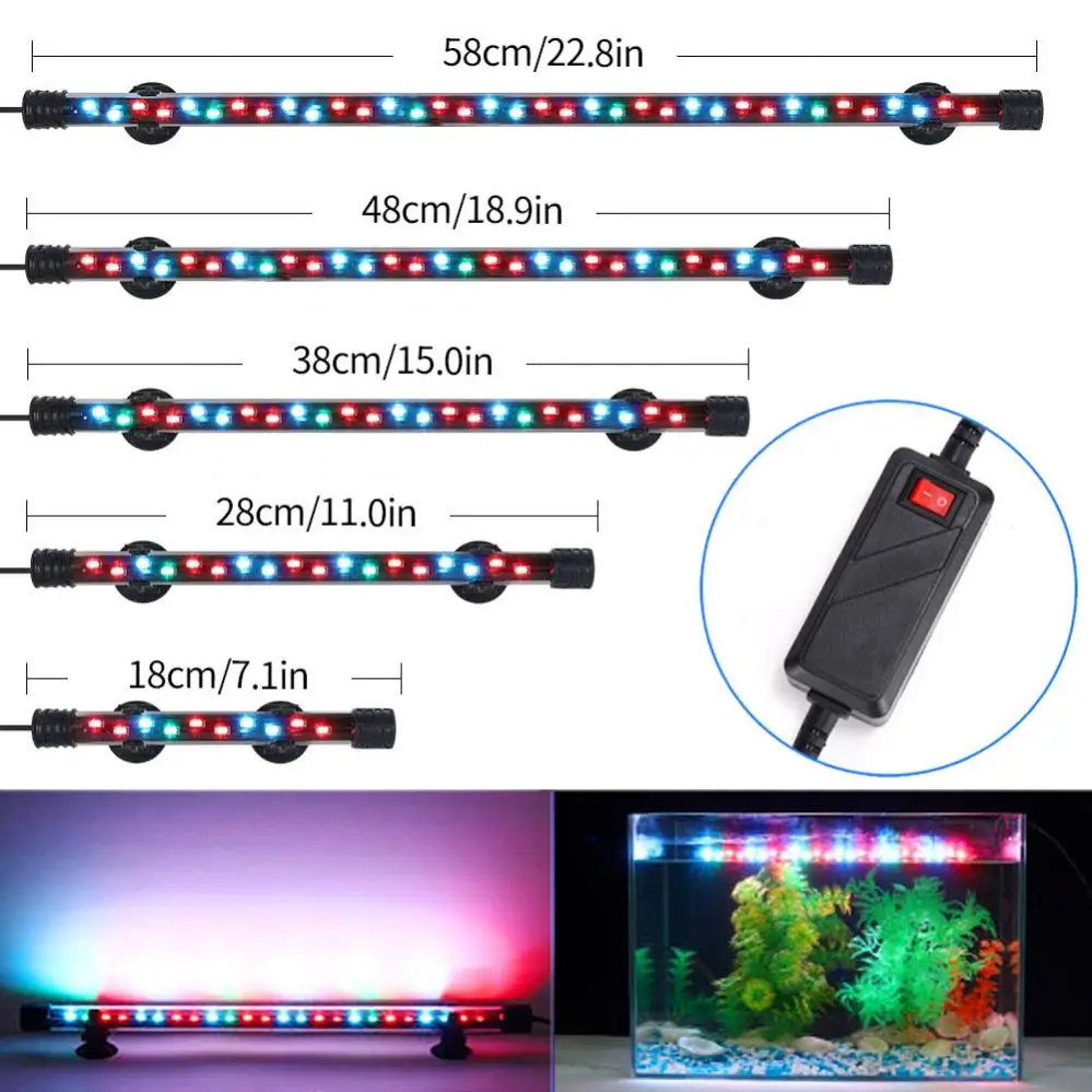 

Waterproof Aquarium Lights Submersible Lights Fish Tank Light Underwater LED Landscaping Decorative Lamp