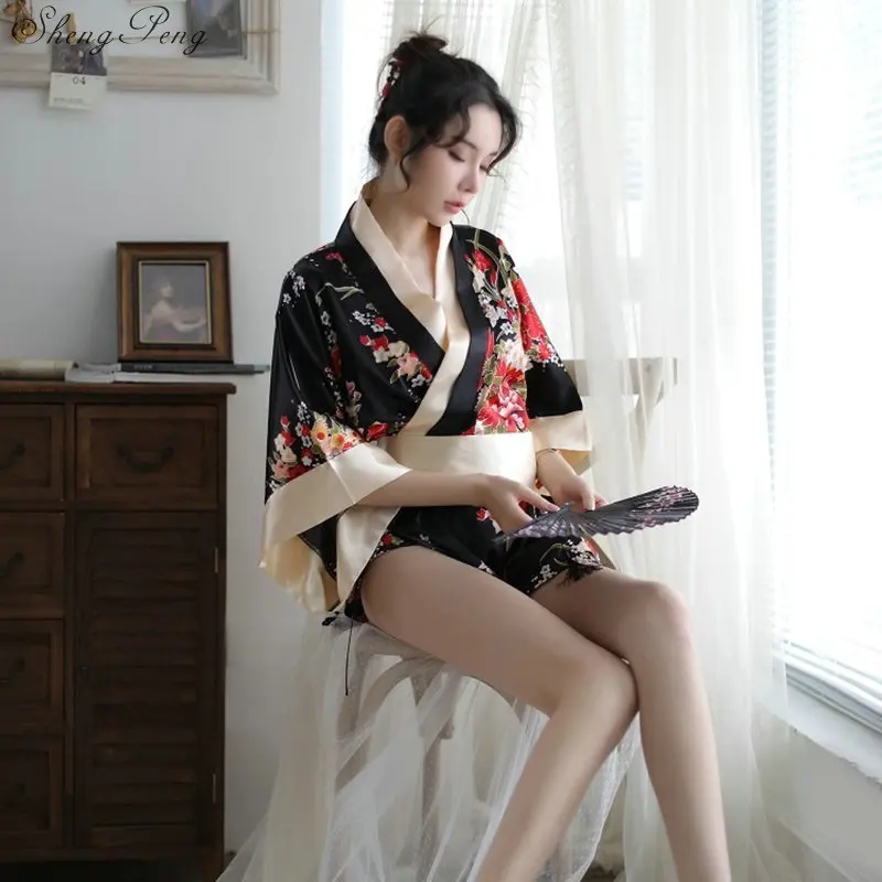 Платье кимоно женское в японском стиле юката пикантная одежда для сна Модная