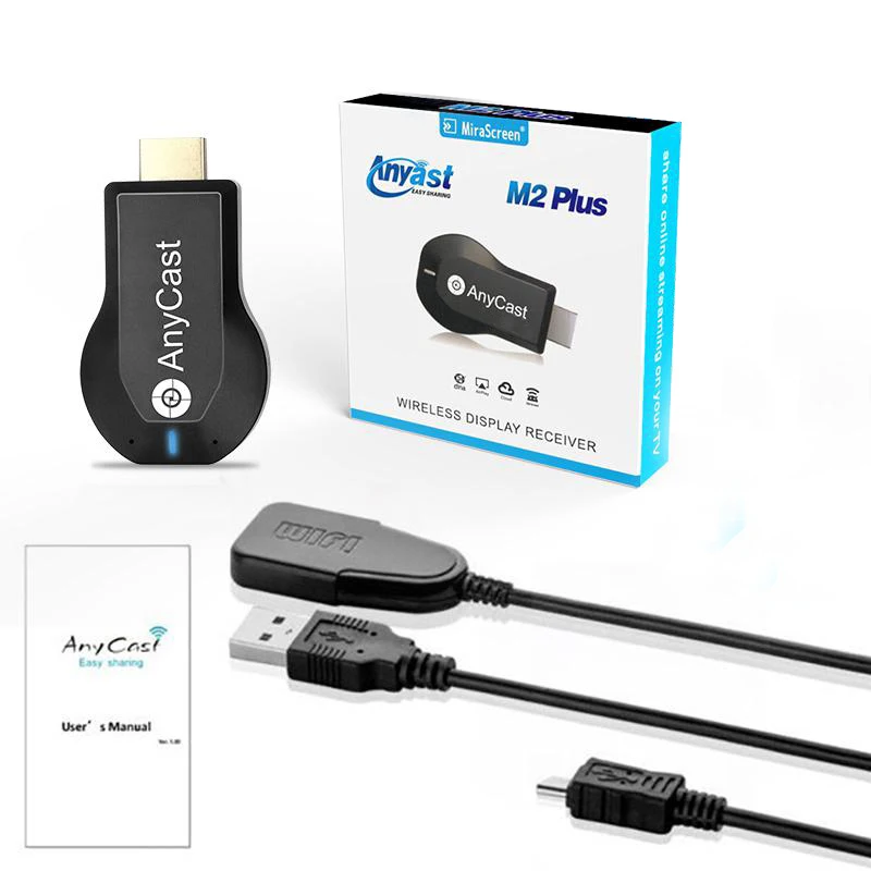 ТВ приемник M2 Plus Wi Fi дисплей Anycast DLNA Miracast Airplay зеркальный экран HDMI совместимый Android