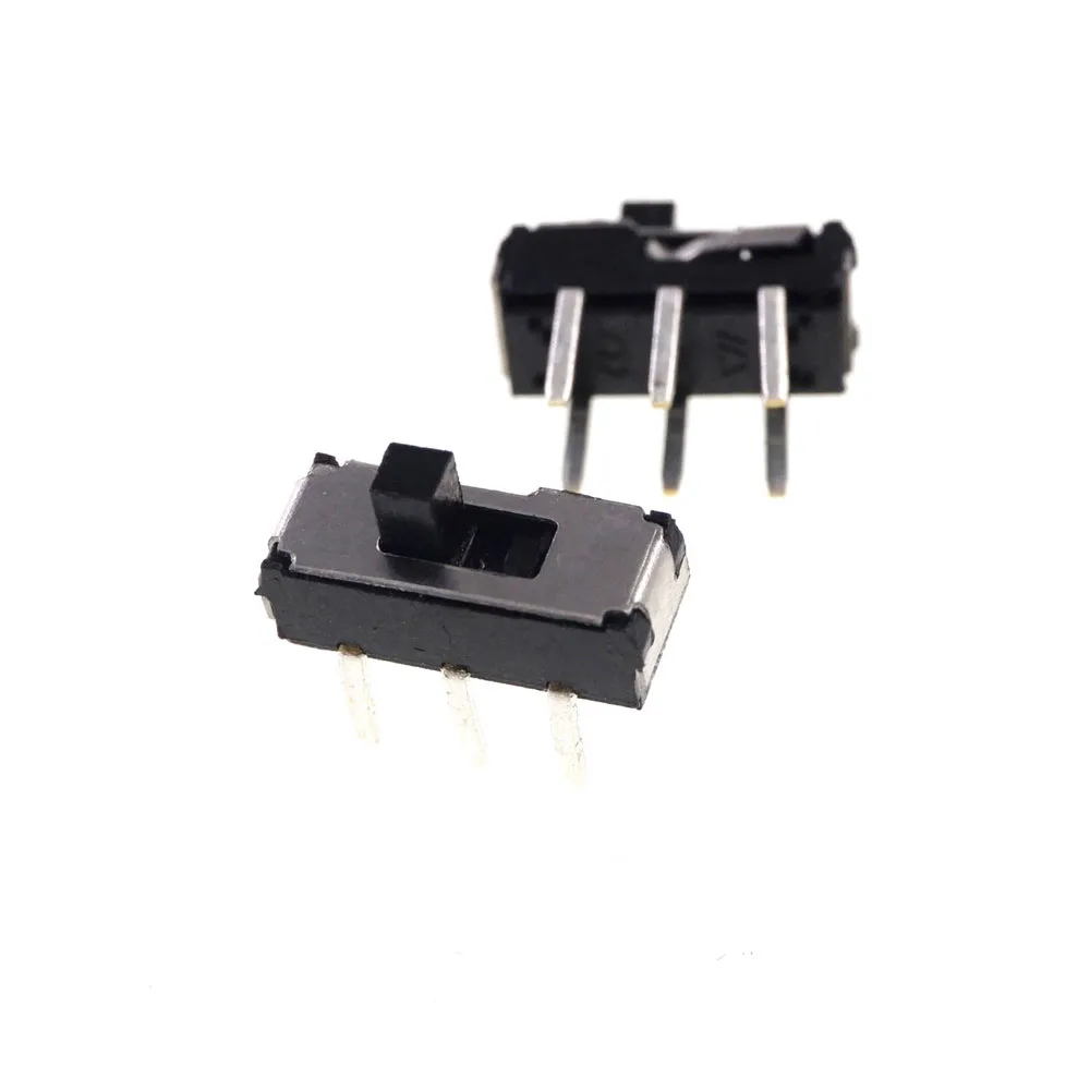 10 шт. миниатюрный ползунковый переключатель 6 Pin 2P2T DPDT ON-вертикальный сквозное