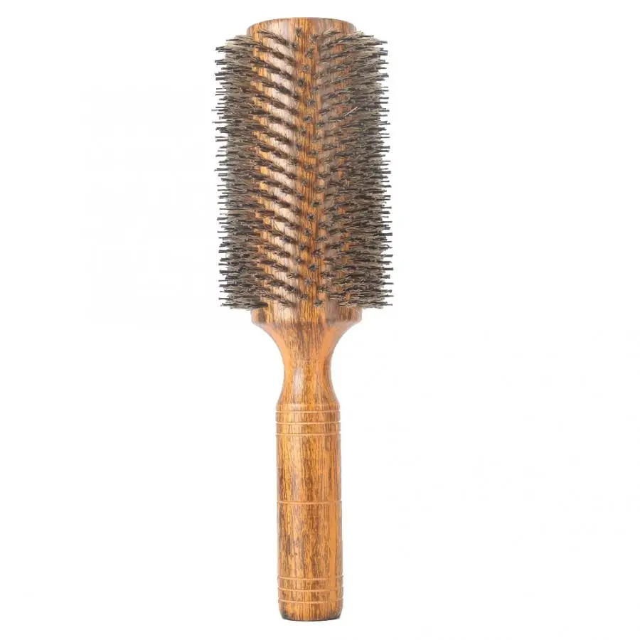 Твердая деревянная трубка ролик круглая расческа Антистатическая