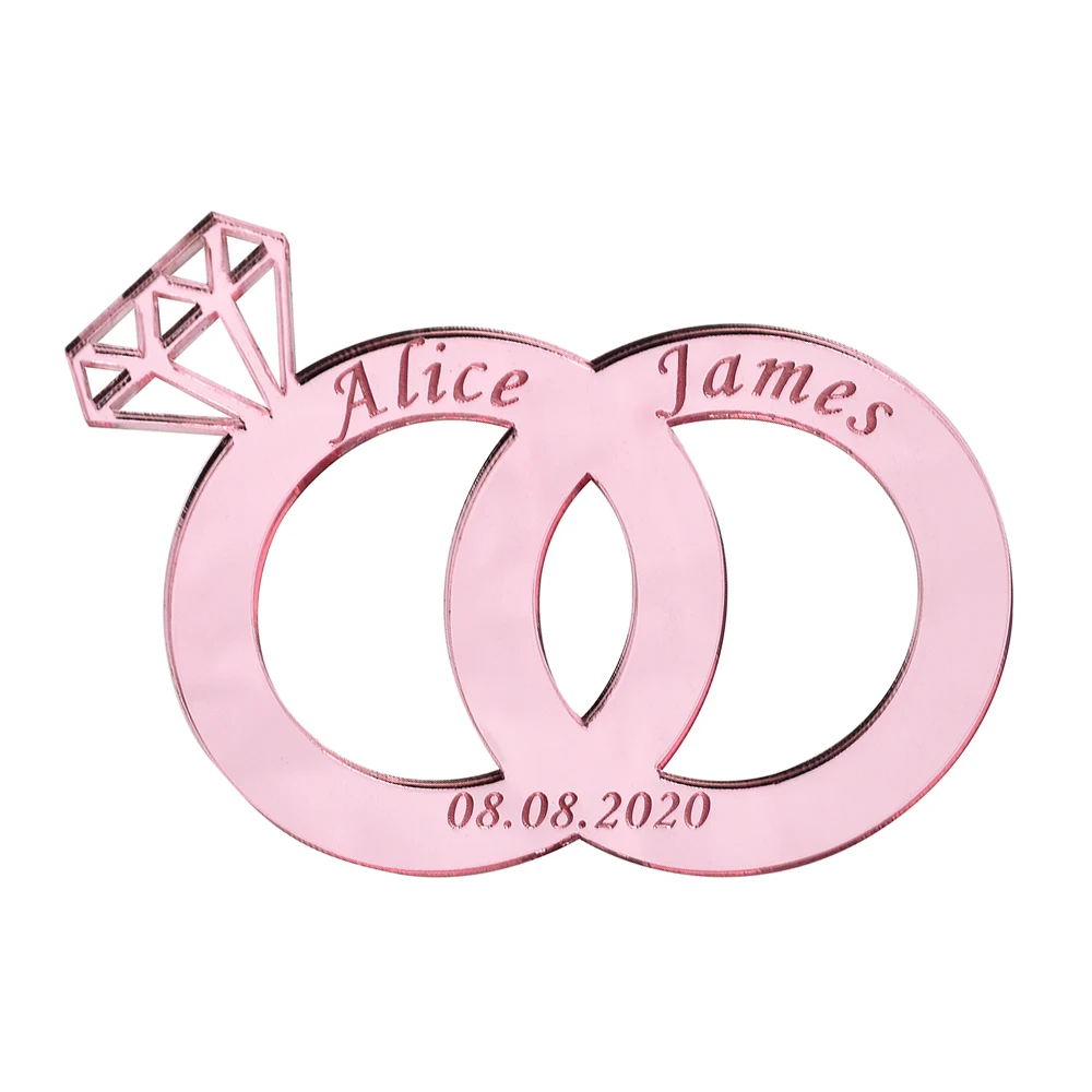 Акриловое кольцо с гравировкой 8 см|Украшения своими руками для вечеринки| |