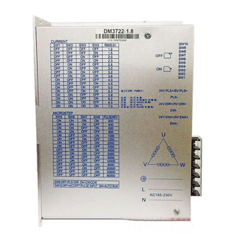 

Three-phase digital driver DM3722 Adapted to 110/130 stepper motor driver 7A AC185-230V