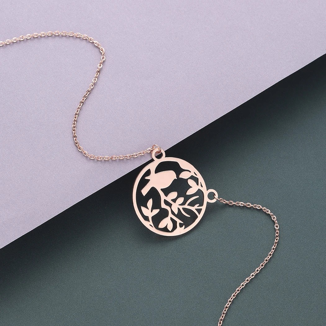 Женское колье-чокер из нержавеющей стали Cxwind простое ожерелье с полой веткой и