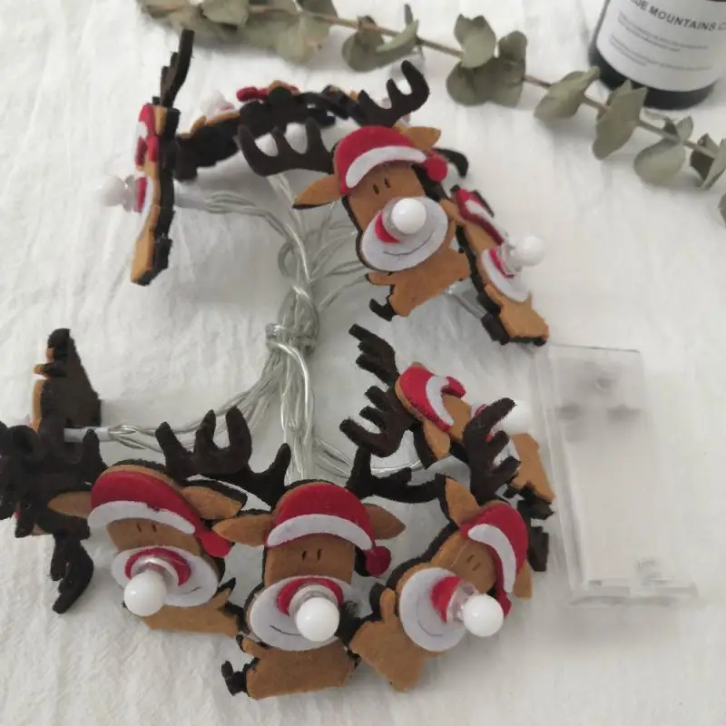 С принтом рождественского оленя и надписью длинный нос Санта Клаус светодиодный