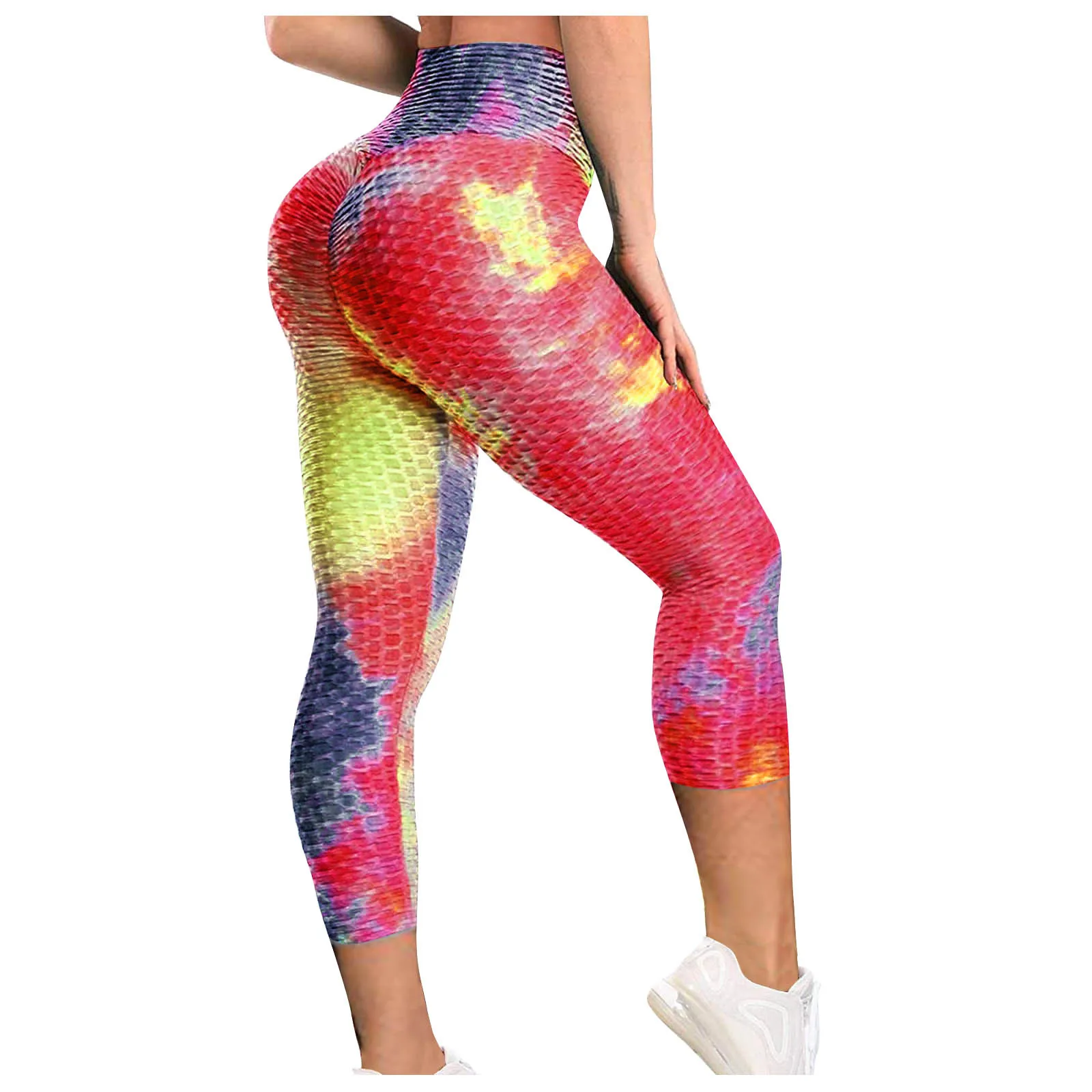 

Women Gradient Sport Leggings Gym High Waist Fitness Leggins Elasticity Tights Running Trousers Push Up Yoga Pants FFT