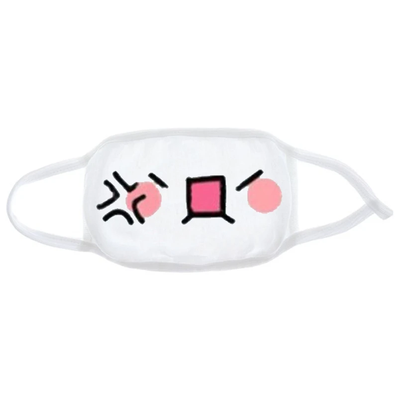 Camel Fashion Expression Mouth Mask Anime Cotton Mouth Mask Unisex Mask Mouth-muffle Dustproof Respirator Cute Anti-Dust Mouth Covers - Color: Camel