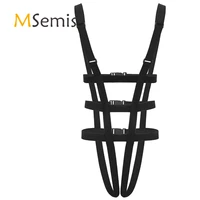 mens elastic suspenders with jock strap bottoms plastic buckles full body chest harness belts waist straps cosplay club costumes