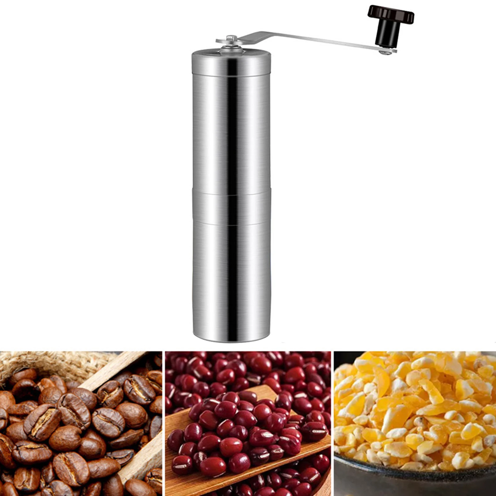 Portable Coffee Grinder Stainless Steel Adjustable Handheld Coffee Grinder Cocoa Bean Mill Manual Coffee Grinder