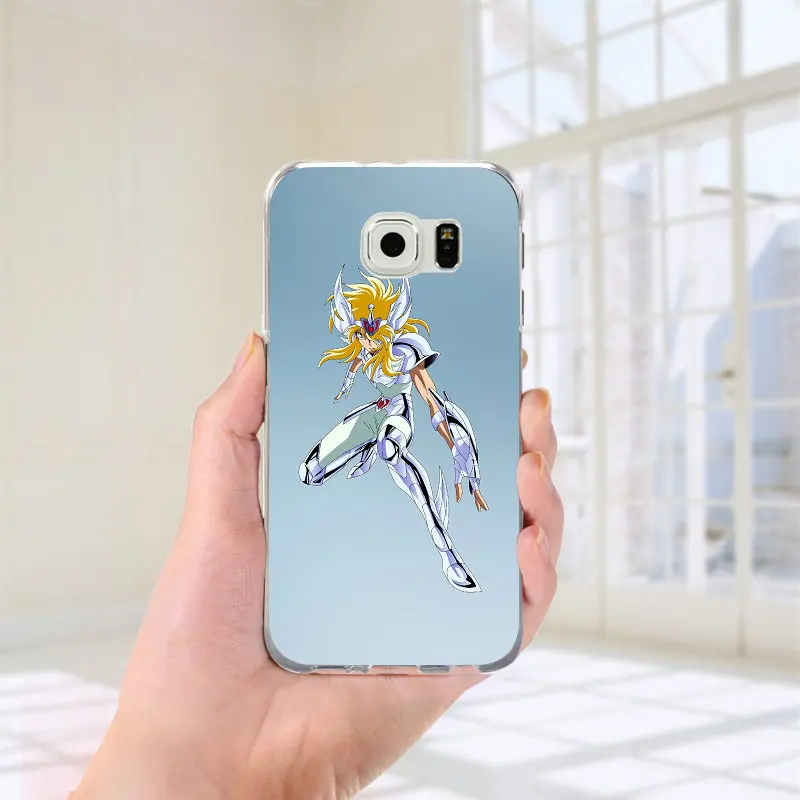 Cartoon Saint Seiya Soft Anti-knock Phone Case for Samsung Galaxy S2 S3 S4 S5 Mini S6 S7 S8 S9 S10 Edge Plus Lite Note 8 9 | Мобильные