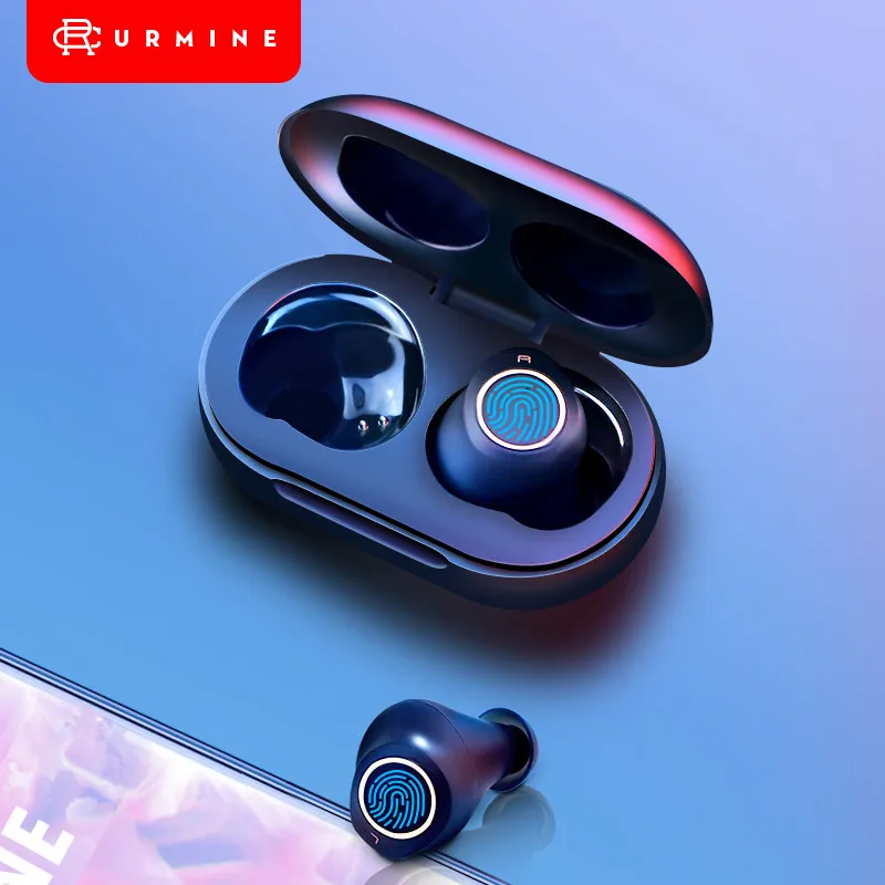 Bluetooth наушники 5,0 TWS с сенсорным управлением отпечатков пальцев HD стерео наушники беспроводные наушники с шумоподавлением игровая гарнитура
