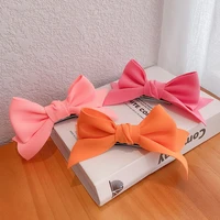 big bow solid color hair clips for women girls hair clips hairpins children headwear hair accessories 2021 sweet simple top clip