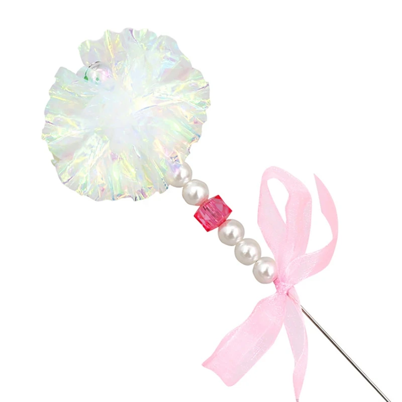 

Роскошная кошачья палочка с бантиком, Интерактивная игрушка для кошек с жемчугом, жевательные игрушки с жемчугом, кошачья палочка, аксессуа...