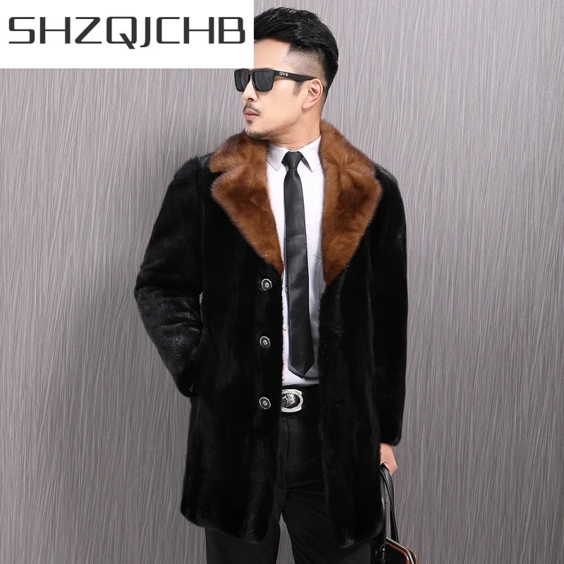 

JCHB 2021 Men Fur Coat Real Real Mink Fur Coat Winter Jacket Men Real Fur Warm Outwear Mens Clothing Veste Homme Vnf19228 YY181