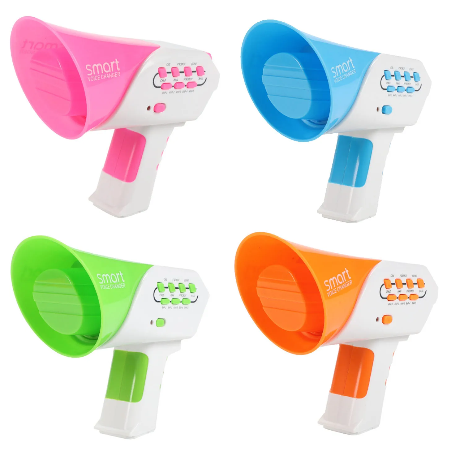 Игрушка для изменения голоса детей Забавная детская громкая связь Мини-распорядитель голоса Мегафон Электронная связь с 7 звуковыми эффектами.