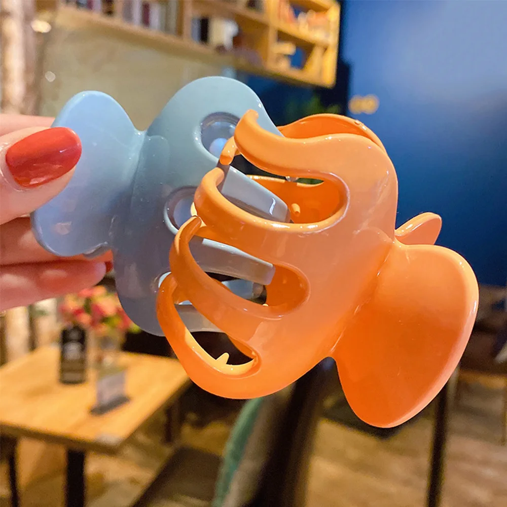 Модные акриловые заколки для волос женские мытья лица большие зажимы купания