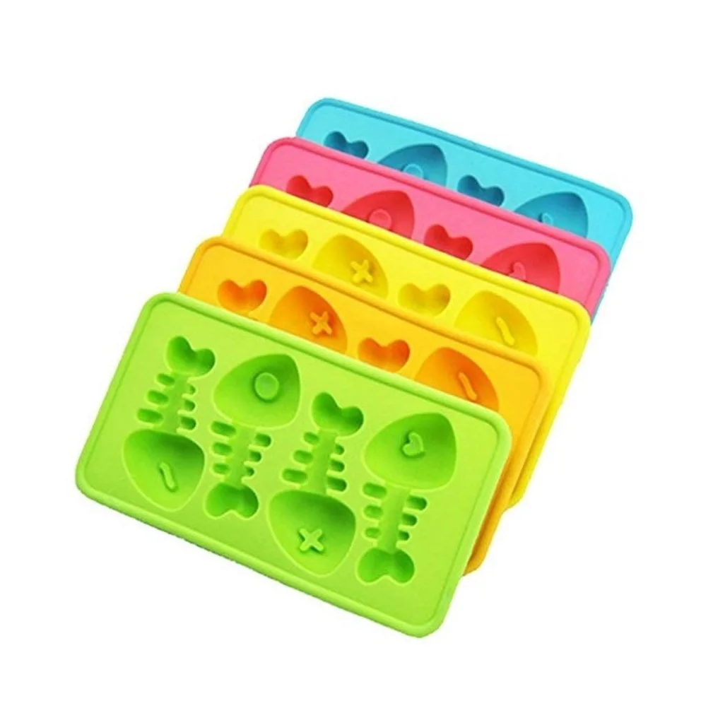 Рыба шиповник кости животные кубик льда лоток напиток прохладная форма для