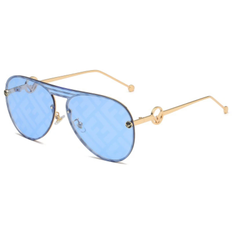 Большие Тонированные F пилотные солнцезащитные очки для женщин 2020 Роскошные