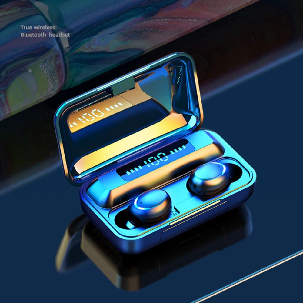 

Новинка, Bluetooth-гарнитура, 2000 мАч, с зарядным отсеком, Bluetooth 5,0, TWS, сенсорный экран, водонепроницаемость и шумоподавление