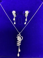 customized 18k gold d vvs1 moissanite diamond jewelry set earrings necklace high fine jewellry women wedding party gifts