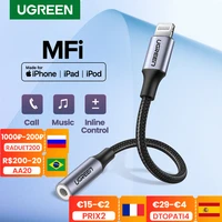 ugreen adapter for iphones mfi dac lightning to 3 5mm headphone adapter for iphone 12 11 pro max xr aux cable phone accessories