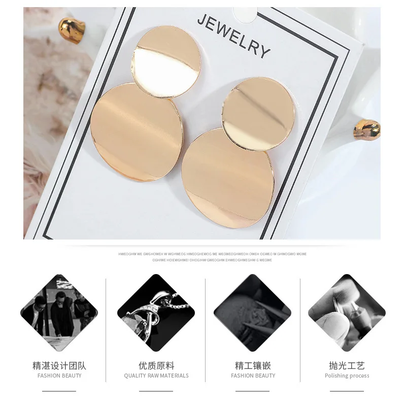 Серьги в стиле минималистичный ветер восстанавливающие древние геометрические