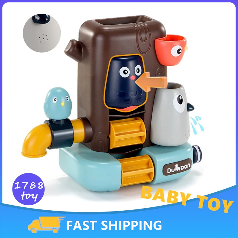 

Коллекция 2021 года, игрушки для ванной комнаты, трубопровод с распылителем воды, для душа, птица, для детей, для купания, для ванной комнаты, де...