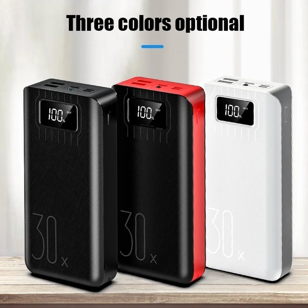 50000 мАч Внешний аккумулятор для iPhone X XS MAX 11 pro Xiaomi Mi 9 8 Pover Bank 2 USB светодиодный внешний аккумулятор для зарядки