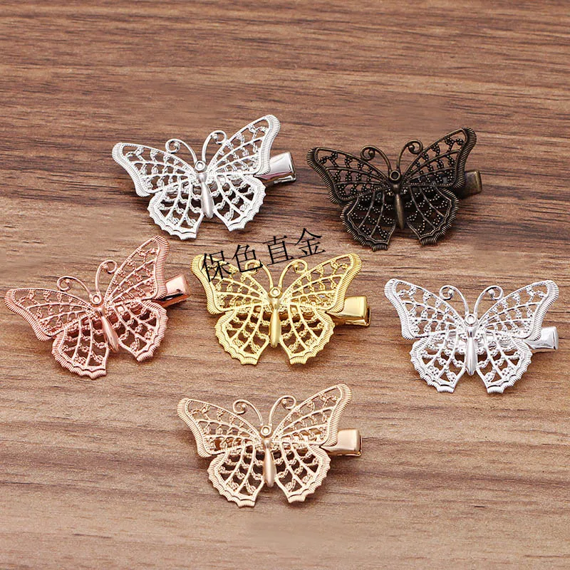 10 шт. 29*41 мм бабочка Бобби шпильки металлический зажим крокодил Утконос для