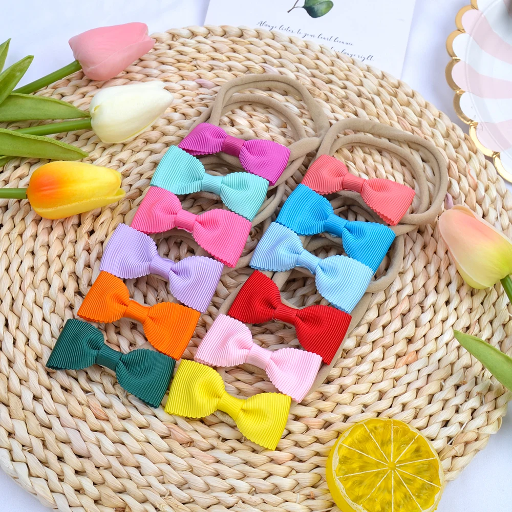 4 8 дюйма Милая повязка на голову с бантиком для младенца резинки волос