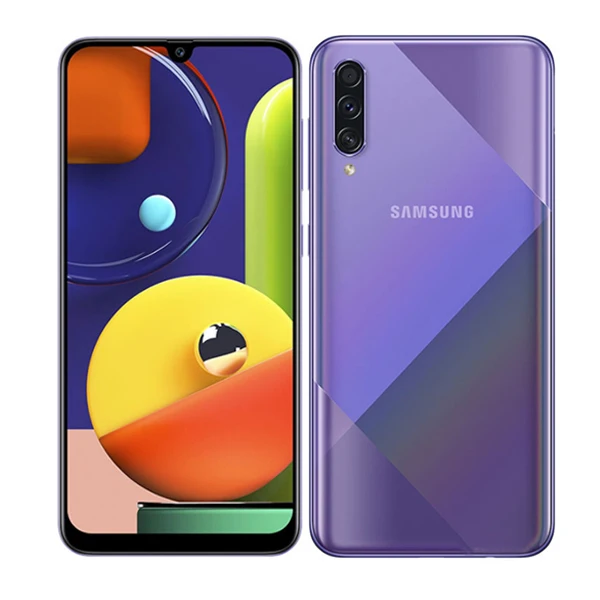 Prism Crush Violet Мобильный телефон samsung Galaxy A50s A507FN/DS с двумя sim-картами, 6 ГБ ОЗУ, 128 Гб ПЗУ, четыре ядра, 6,4 дюймов, 2340x1080 p, 4000 мАч, NFC, Android - Цвет: Prism Crush Violet